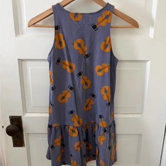 Bobo Choses Purple Dress with Orange Guitar Print - Picture 2 of 3